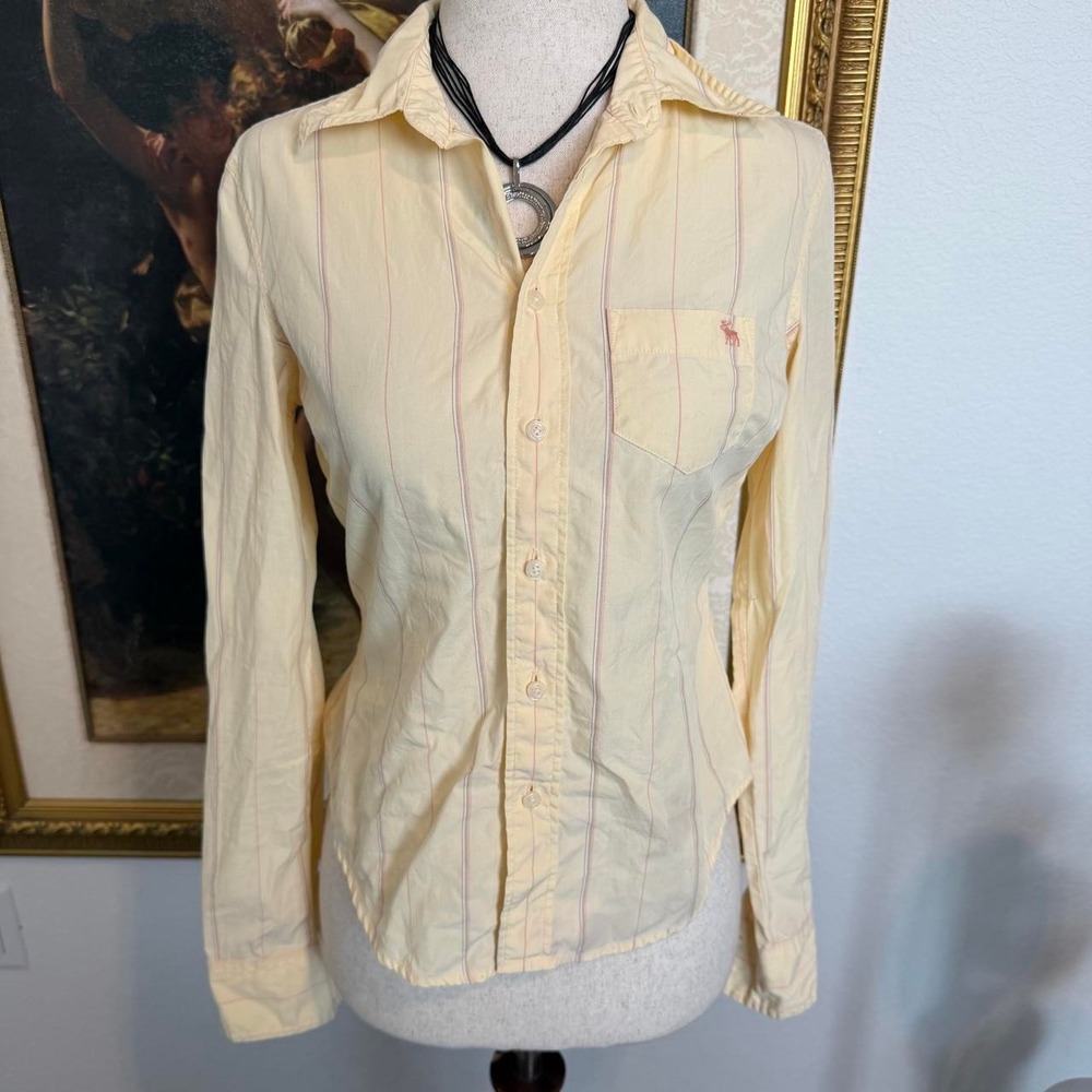 Y2K Abercrombie Button Up with Moose Logo